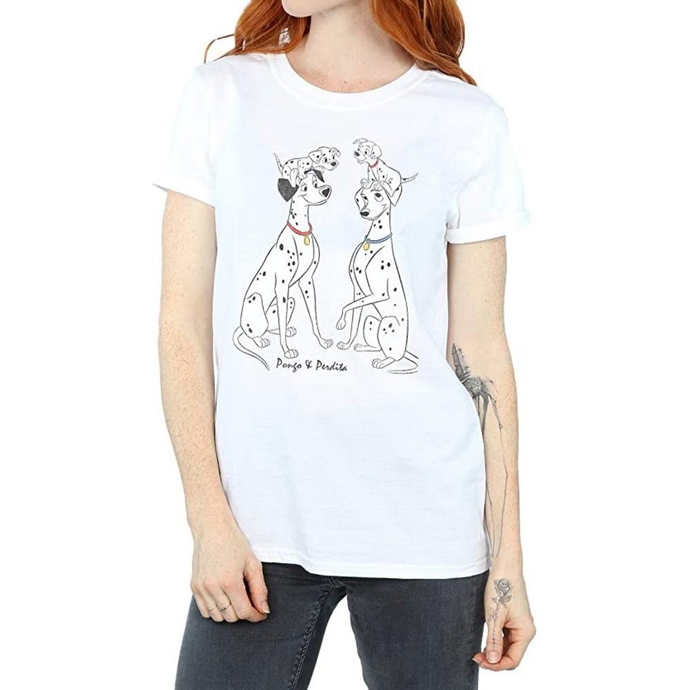 101 Dalmatians Womens/Ladies Pongo And Perdita Cotton Boyfriend T-Shirt