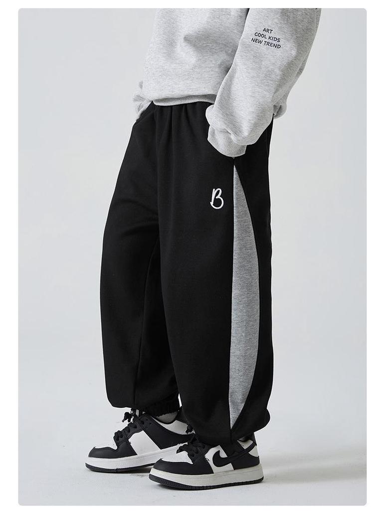 Hai Ma 2025 Осень Мальчики Махровые Спортивные Штаны - Модные Спортивные Штаны в Корейском Стиле для Детей