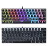 HXSJ Проводная игровая клавиатура 61 клавиша 12 цветная смешанная подсветка механическая клавиатура с механическим