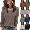 2025 Autumn and Winter New Round Neck Raglan Sleeves Solid Color T-shirt Patchwork Hoodie Top