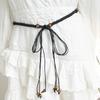 Bohemian Belt Ethnic Style Belt Woven Belt Wooden Beads Women's Thin Belt Leisure Vacation Style Waist Rope
