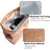 Hangnuo 2 Pack ulated Brown Paper Lunch Bags Reble, Retro Lunch Sacks for Adults Work Office, Brown Paper - 7.8 x 5.9 x 11.8 inches