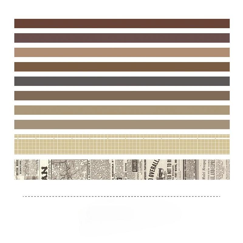 Набор из 10 рулонов кавайных васи-лент, школьные принадлежности, милые наклейки, маскировочная лента, эстетичные канцелярские товары, скрапбукинг, украшение для дневника