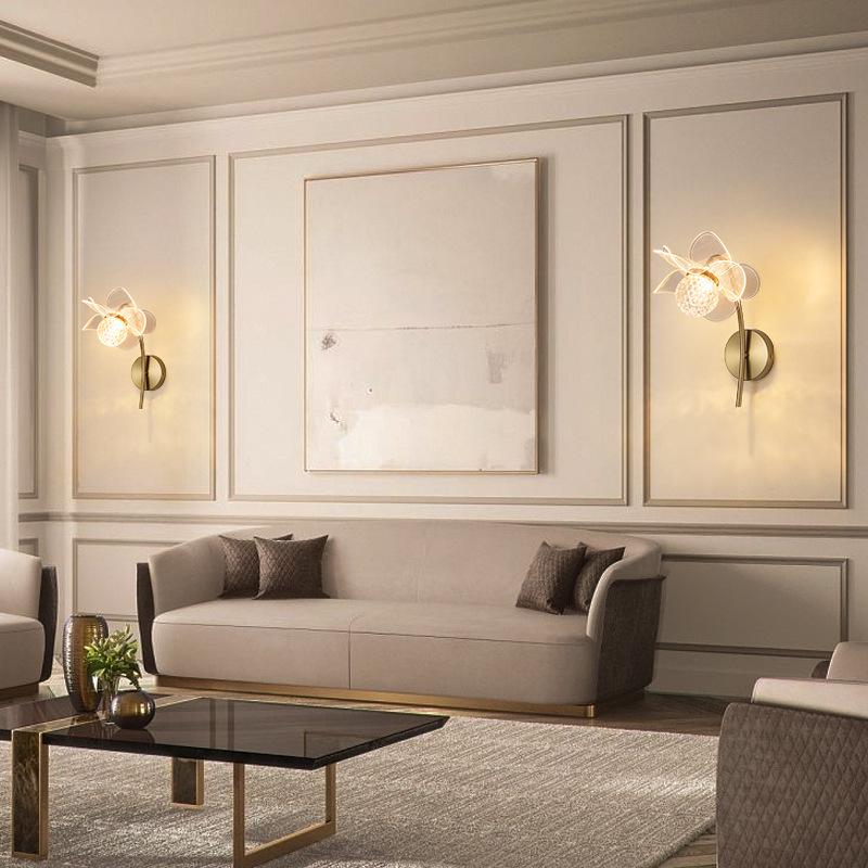 Кристальный Роскошный Настенный Светильник: Беспроводной прикроватный светильник для гостиной и коридора