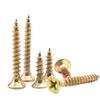 100pcs/lot M3 M3.5 M4 M5 M6 Zinc Coated Cross Recessed Countersunk fibreboard Chipboard Flat Head Self Tapping Wood Screw