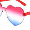 12 Pcs Independence Day Patriotic Sunglasses Rimless Red Blue White Star/Heart/Round