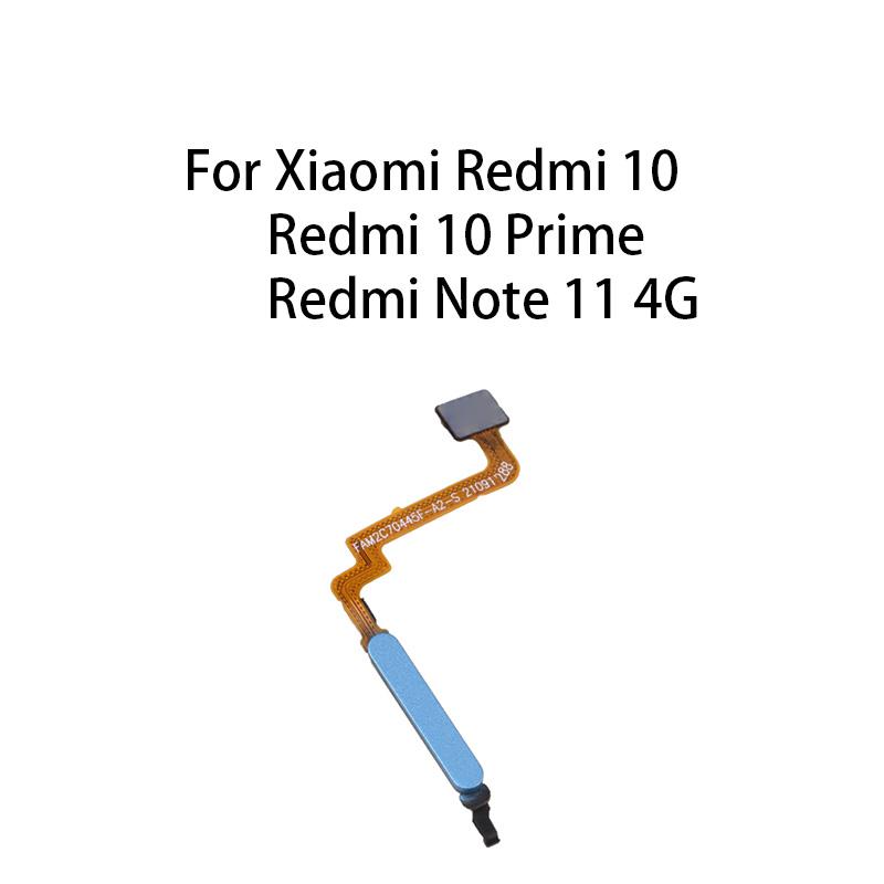 org Home Power Button Fingerprint Sensor Flex Cable For Xiaomi Redmi 10 / Redmi 10 Prime / Redmi Note 11 4G