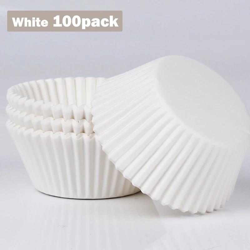 100 шт. Формочки для кексов, бумажные формочки для кексов, держатели для кексов, одноразовые, жиростойкие, для выпечки, десертов, тортов