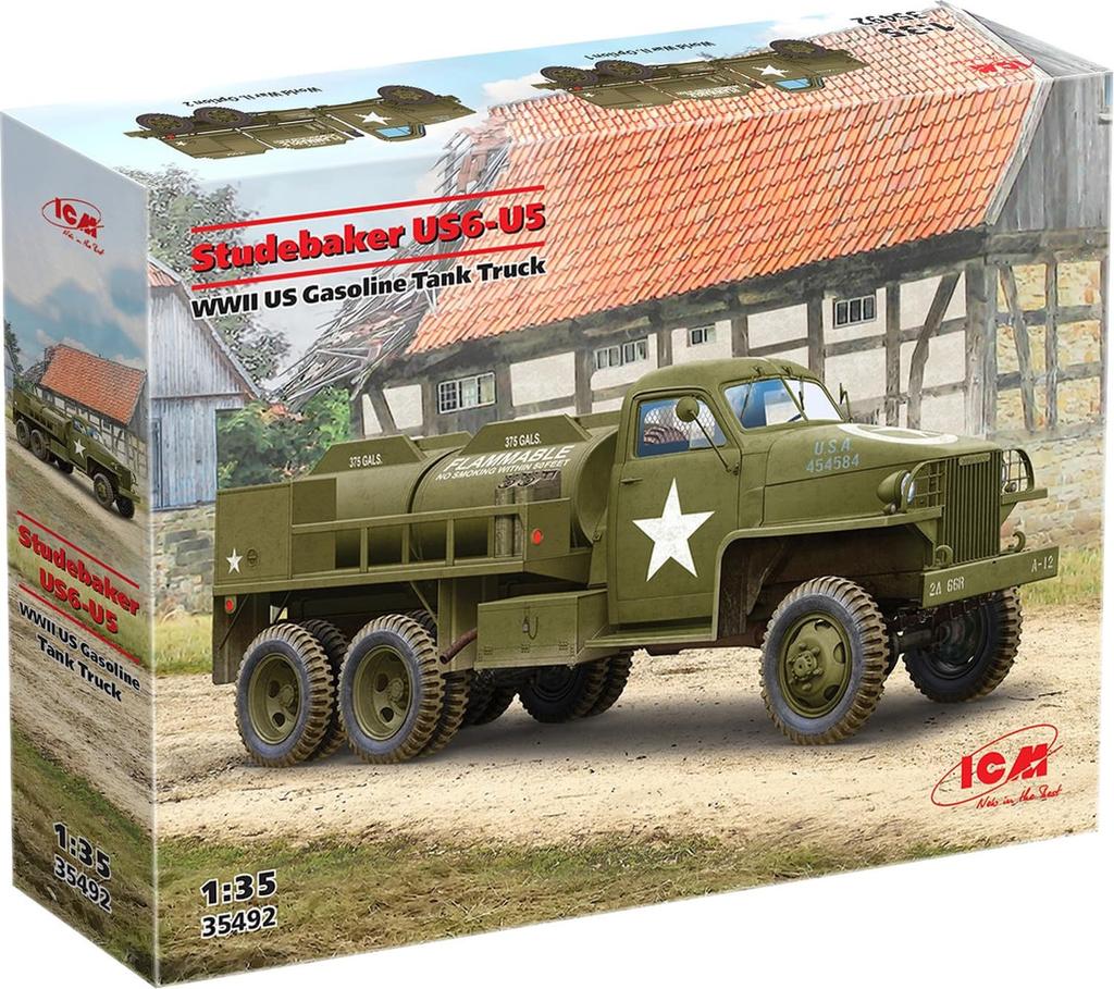 ICM Американский Studebaker Бензиновый Грузовик Пластиковая Модель 35492 1/35 US6-U5 (Военная техника)