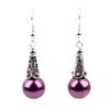 [K2902] - Designer Earrings 'Minéralia' Silver Purple