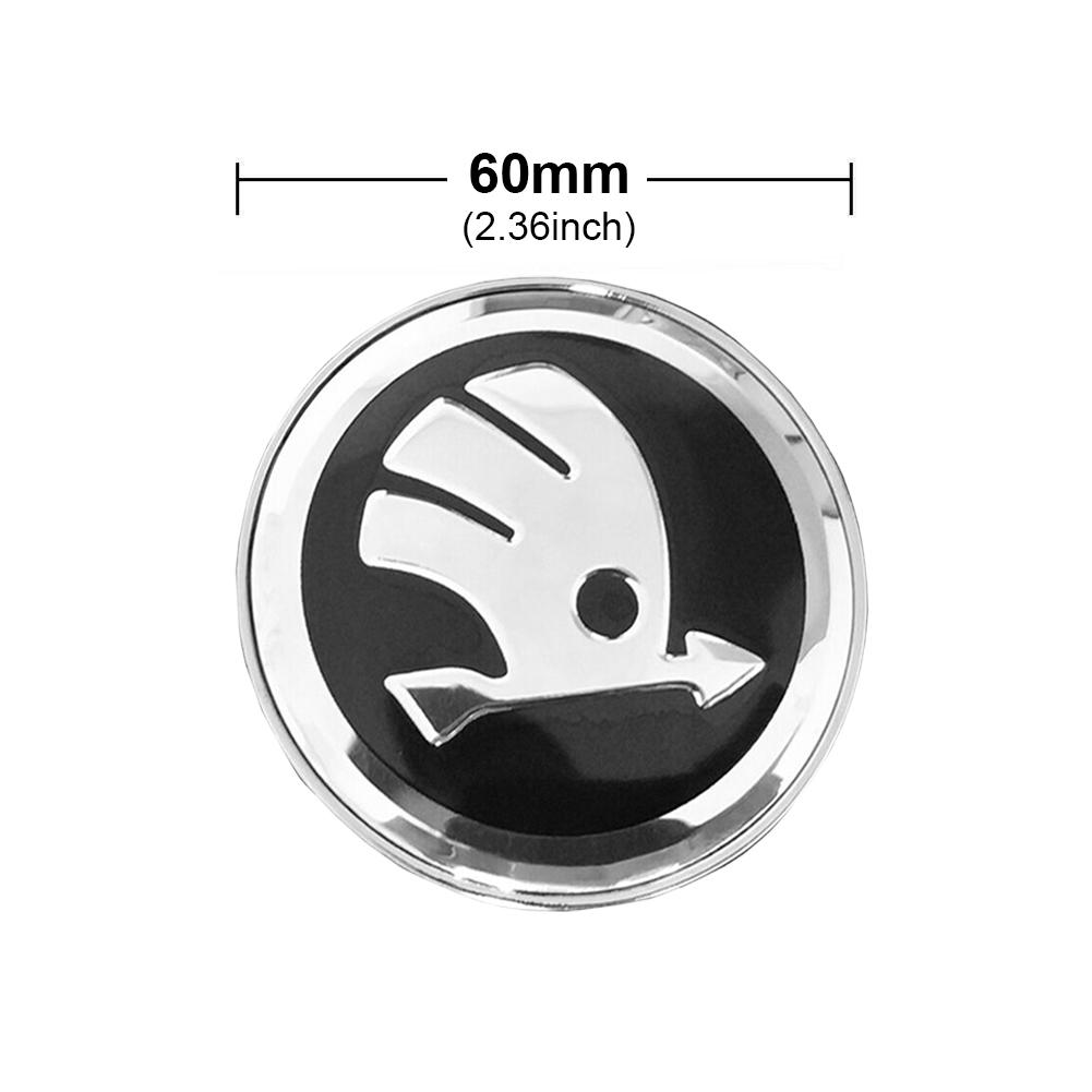 rtocy3 1-5Sets Genuine Wheel Centre Cap Black 60MM Hub Cover for Skoda Octavia Fabia High Quality Durable Protection Easy Installation