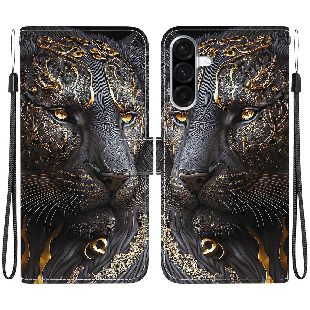 A07 A17 Animal Case Lion Panda Leather Phone Cover For Samsung Galaxy A17 A07 A176 Wallet Flip Coque Card Magnetic Protect Cases