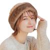 ICHIYON Лоскутная шляпа Talk Bucket Hat Winter Bakeha Hat Защита от холода Теплая Толстая Простая [14+ PLUS] Осень/Зима Женская / 103849-141-103