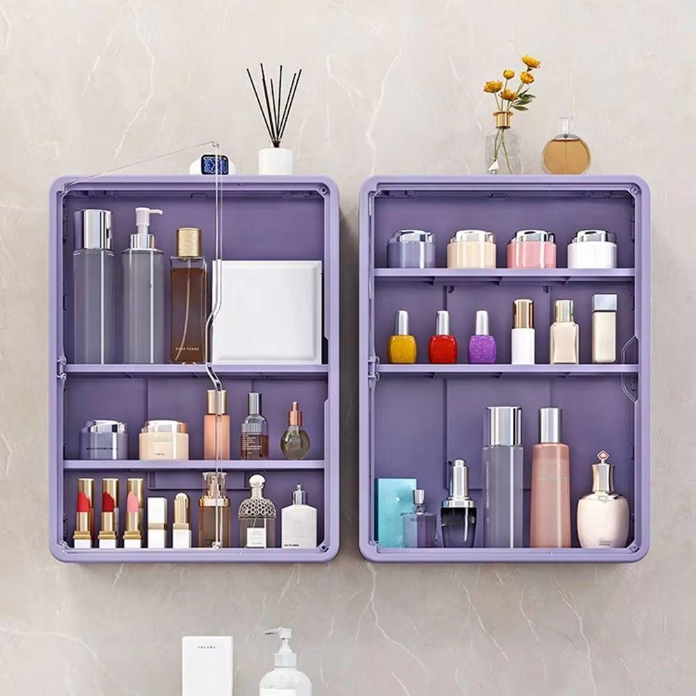 Large Capacity Wall Mounted Display Rack Removable Shelves Bathroom Organizer  Office Organization