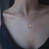 Moon Pendant Necklace Women Curved Clavicle Chain Simple Fashion Necklace Birthday Party Jewelry Gift