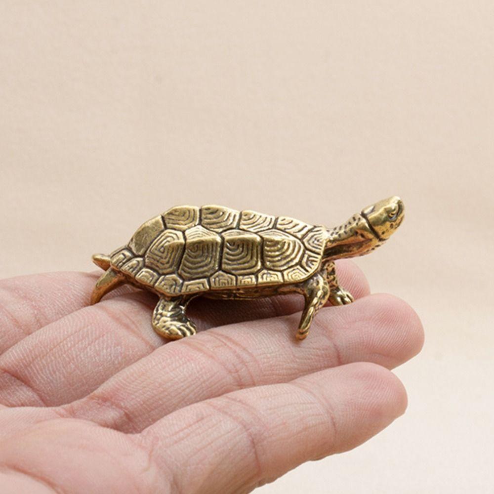 Craft Gift Personal Collection Desktop Ornaments Turtle Figurines Brass Tortoise Tortoise Statue