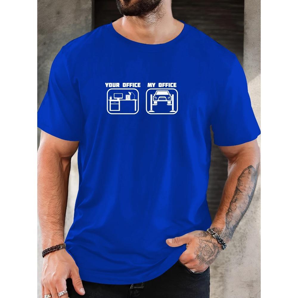 Мужская футболка 100% хлопок летняя повседневная мягкая креативная с принтом букв круглый вырез дышащая с коротким рукавом