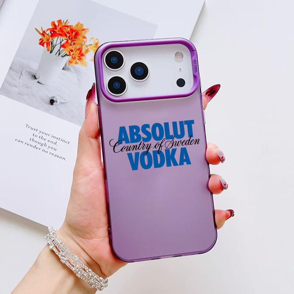 КРУТОЙ Чехол для телефона COOL A-AbsolutS V-VodkaS Для iPhone 17 16 15 14 13 12 11 Pro Max Air Матовый Лазерный Аврора Ударопрочный Funda