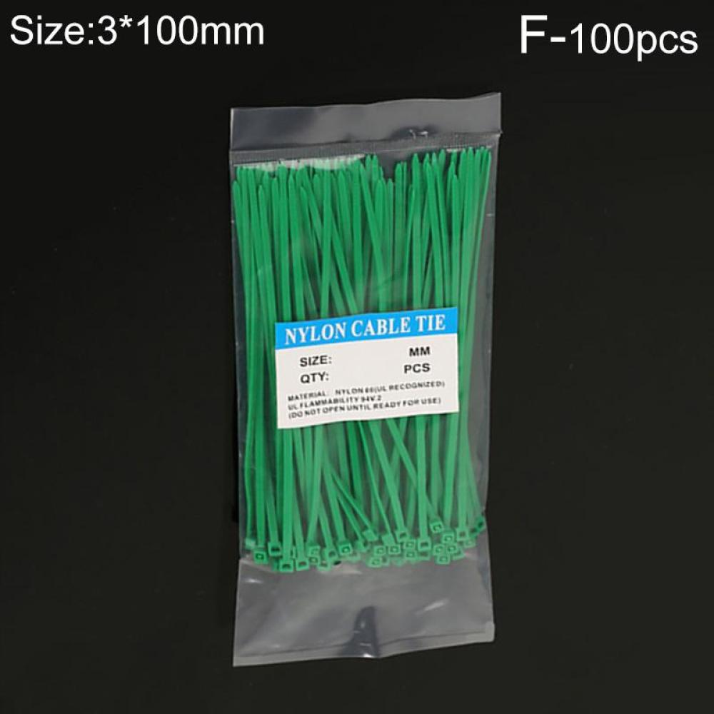 100pcs/pack Nylon Wire Self-Locking Corrosion Resistance Cable Zip Ties Organiser Fasten Cable