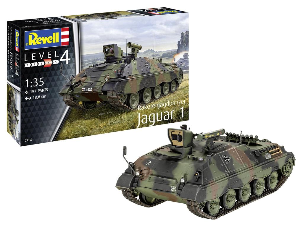 German Revell 1/35 West German Missile-Equipped Tank Destroyer Jagwal 1 Plastic Model 03353