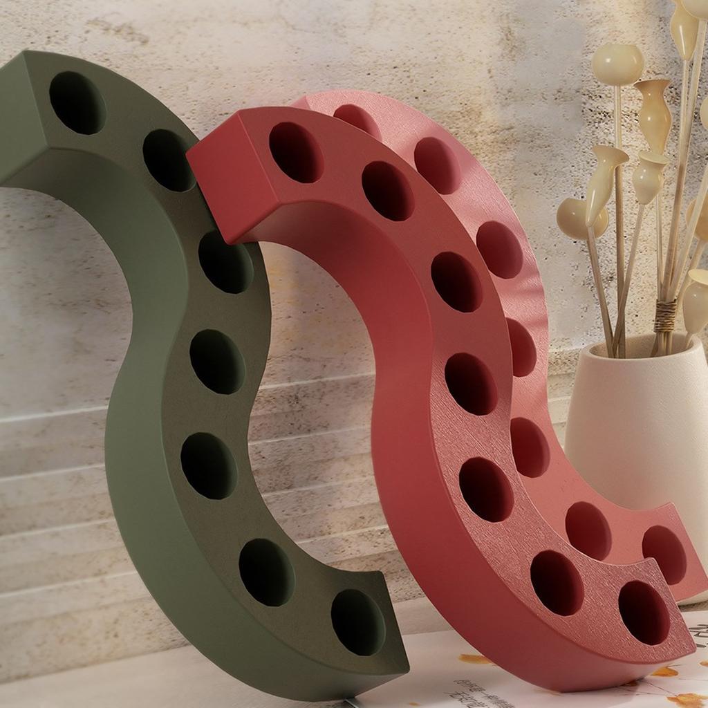 Силиконовая форма для цементного подсвечника, S-образная форма для подсвечника, бетонные гипсовые формы, форма из смолы, домашний декор