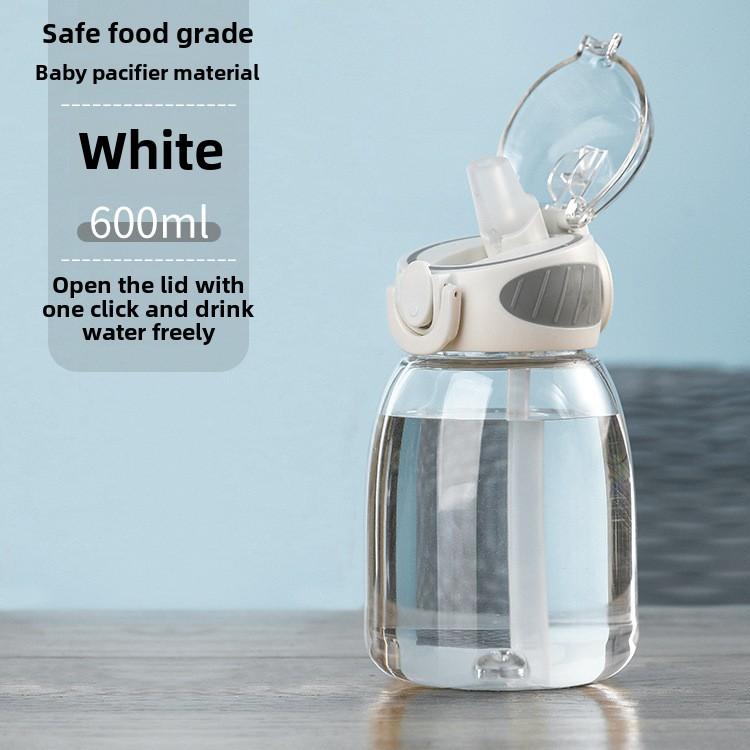 Cute Summer Straw Water Bottle Portable Kids Tumbler Lightweight Drinking Cup for Students BPA-Free Hydration Bottle