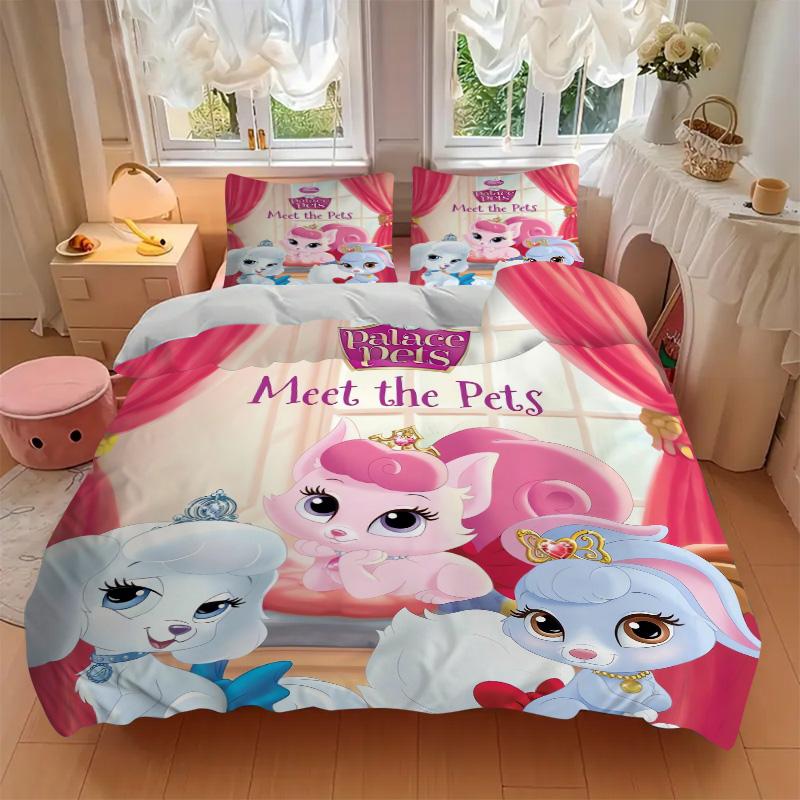 Palace Pets Royal Print 3Pcs Bedding Setduvet Cover With 2 Bedropillowcase Home Birthday Gift