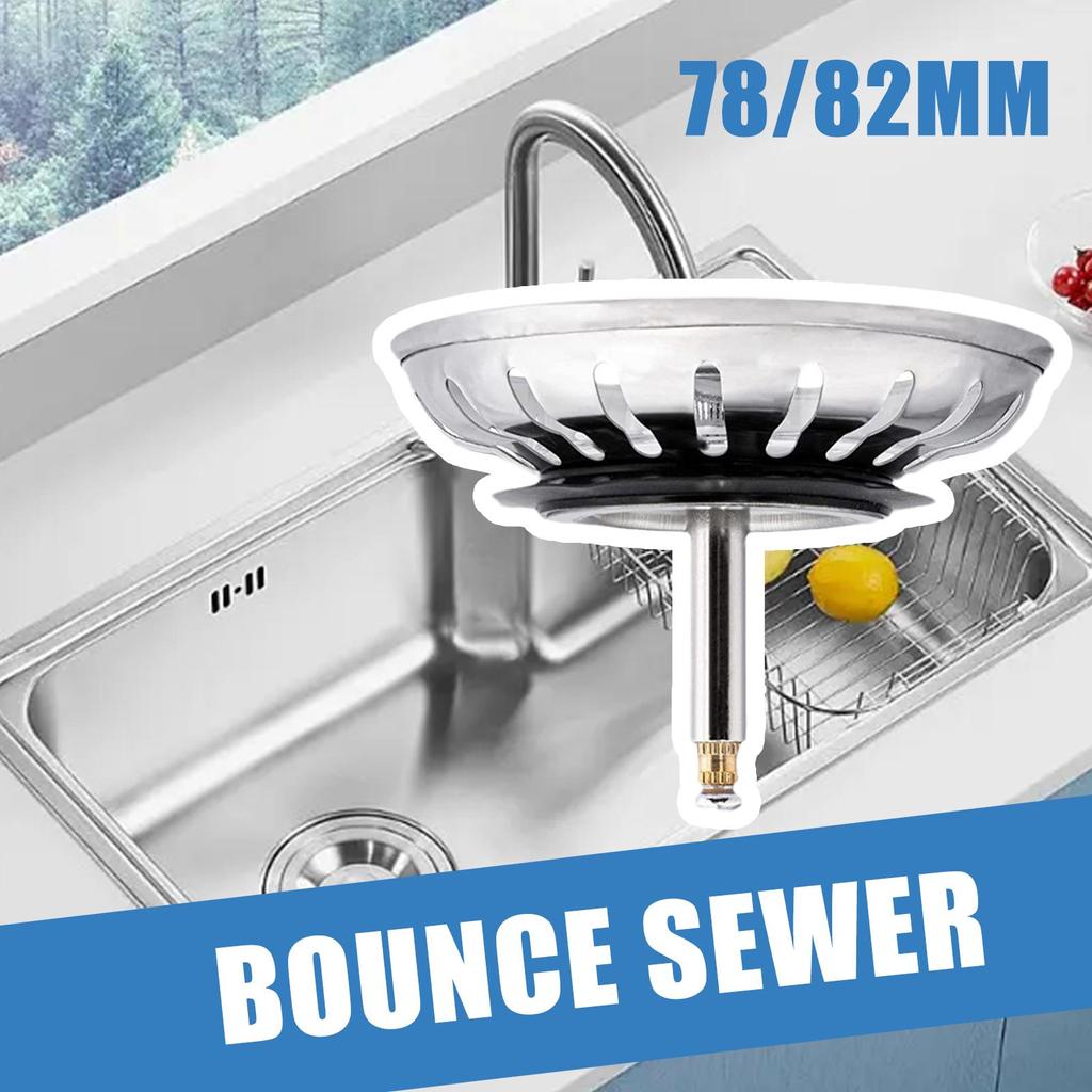 Kitchen Sink Strainer Stopper Steel Waste Sink Hair Bathroom Strainers Accessories Pl T3B9