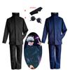 Anime Jujutsu Kaisen Gojo Satoru Cosplay Costume for Kids Adults Blue Black Uniform Eyes Patch Wig Sunglasses Children Suit Kids