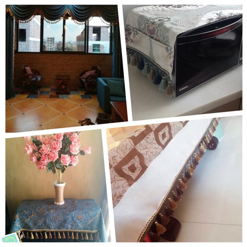 1M Tassel Lace Edging Trimming Ribbon Trim Handmade Fringe DIY Clothes Pillow Curtain Tablecloth Sofa Upholstery Decor Crafts