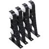 4 Pcs Black Curtain Rod Holders for Wall 7.29 Inches Drapery Pole Hanging Hangers Bathroom