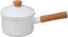 Nodahoro Saucepan 14cm Enamel Gas Compatible One Hand Pot Made In Japan Couleur White Fire/IH CL-14NW