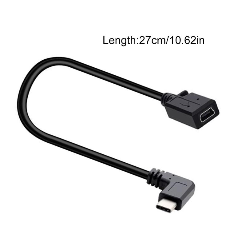 USB 5Pin Female to Type C Male Conversion Adapter Cable Converter Wire Support 5V2A Charge & 480Mbps Data Transfer