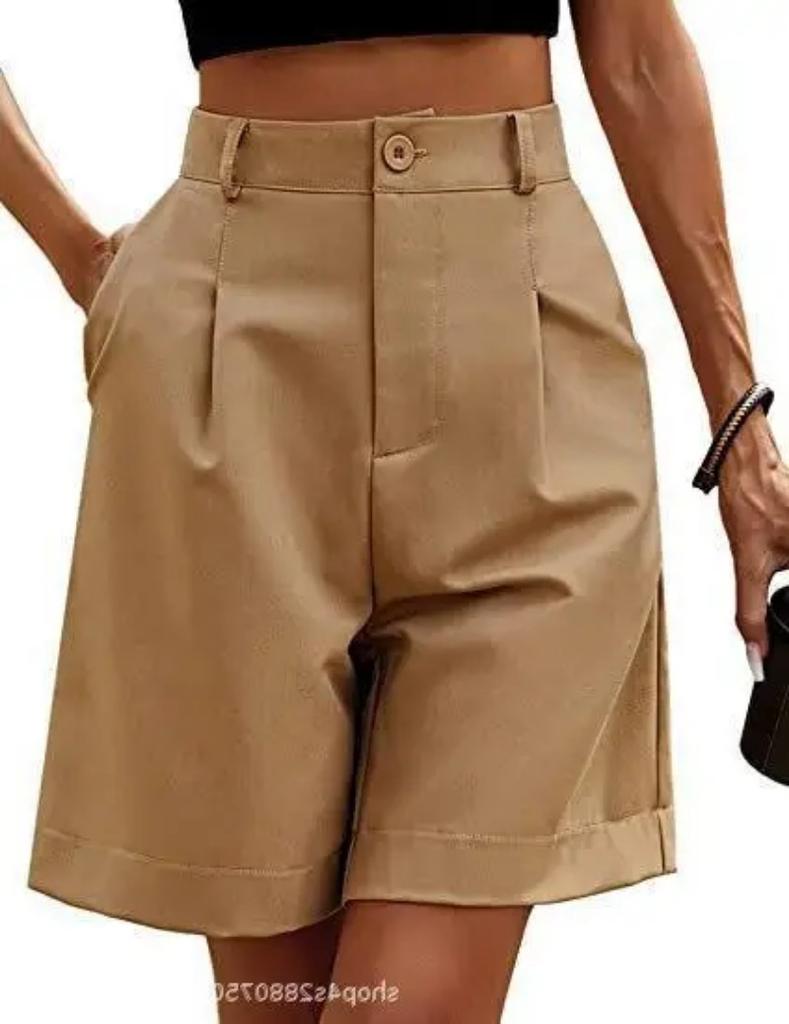 Шорты до колена, женские повседневные шорты-бермуды Damen, эластичные шорты Weites Bein, шорты Knie Sommer Mit Taschen