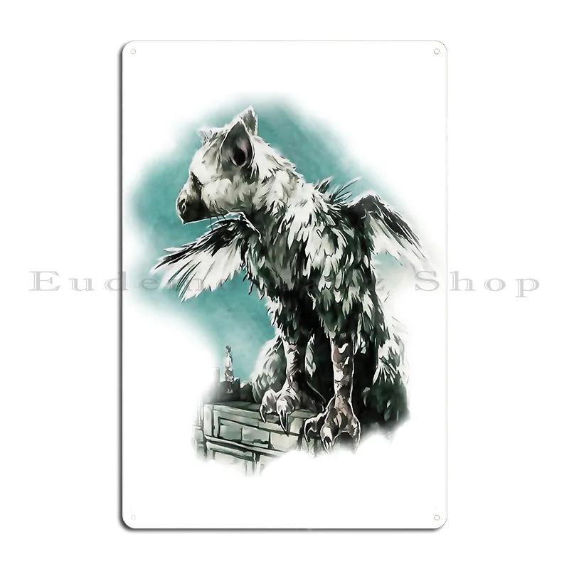 DORA Металлическая табличка The Last Guardian Виниловое искусство Металлическая табличка Печать Кинокартина Дизайн Настенное панно Постер с металлической табличкой