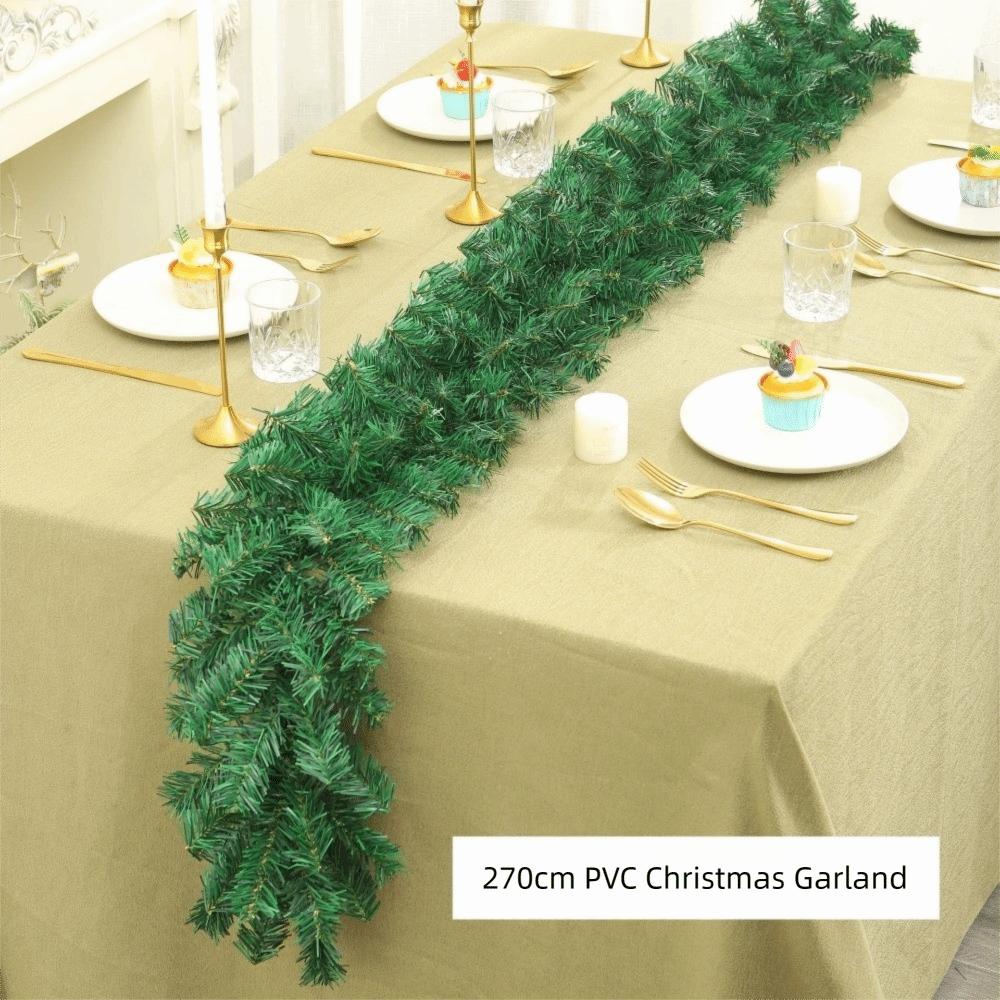 PE Simulated Rattan Artificial Xmas Table Runner New Christmas Garland Wreath Party Supplies