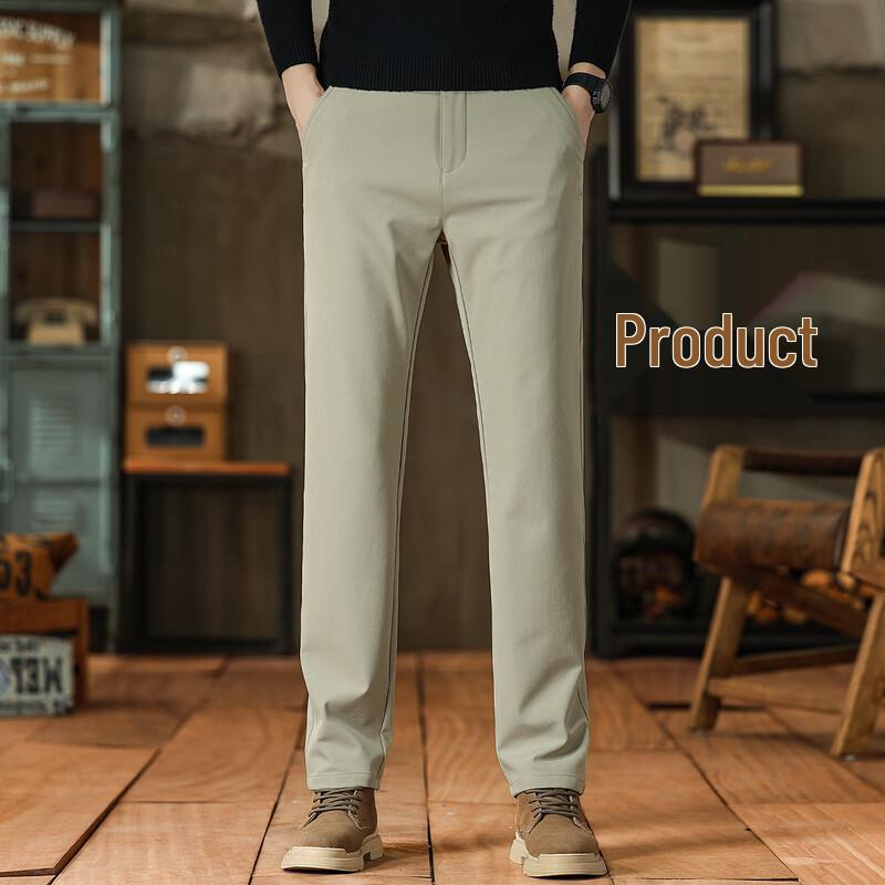 JEEP Men's Fall Casual Straight-Leg Softshell Trousers