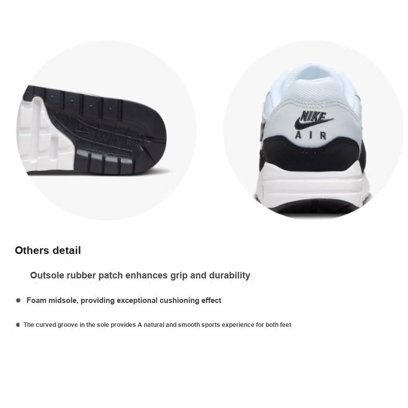 Nike Air Max 1 GS White Black Kids Sneakers Pure-Platinum DZ3307-106