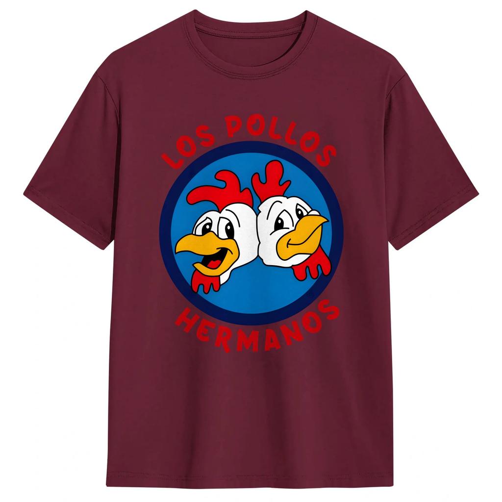 Los Pollos HerUnisexos Cotton T Shirt For Couple Summer Y2K Basic TShirts Comfortable Harajuku Tee Shirt Oversized Casual Tops