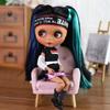 ICY DBS Blyth Doll Ball Joint Body Colorful Hair Black Skin Matte Face Nude Doll and Set Doll Dress Up Game Gift Fot Girl