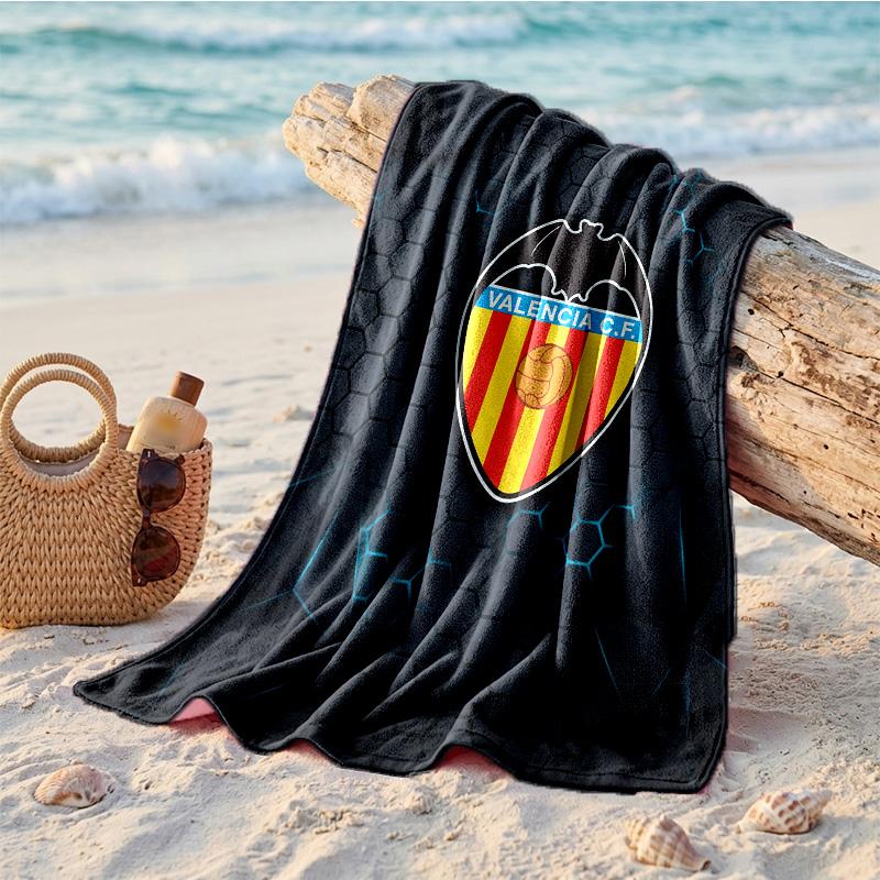 Valencia FC Print Microfiber Beach Towel Quick Dry Absorbent Large Towel For Beach Swimming Travel