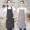Фартук-нагрудник с 2 карманами для женщин и мужчин, поварской, термостойкий, регулируемый, с завязкой