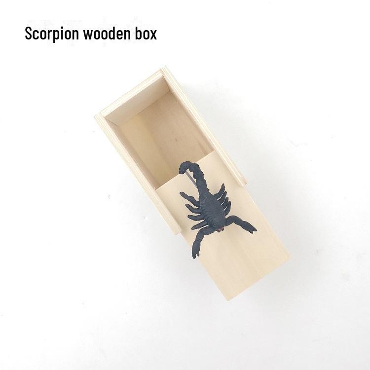 Страшная деревянная коробка для розыгрышей с пауком, игрушка-подделка TikTok, сюрприз в виде жука