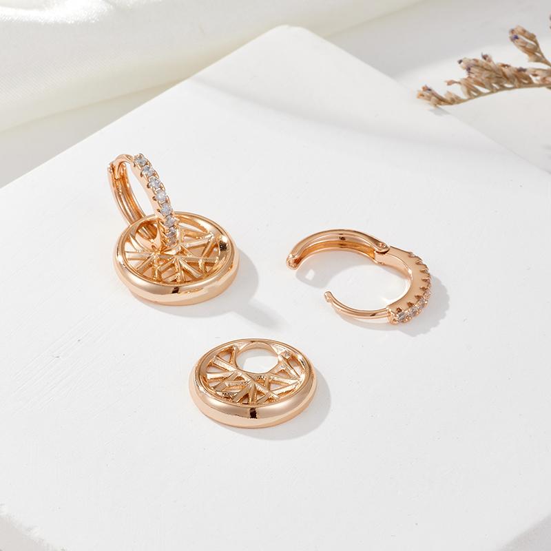 Длинные висячие серьги Kinel с резьбой и резьбой для женщин, повседневные украшения с кубическим цирконием