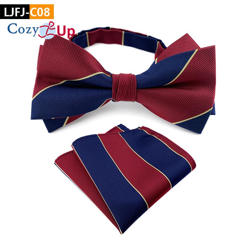 Костюм-двойка с галстуком-бабочкой и нагрудным платком с узором пейсли