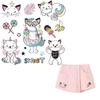 Cute Unicorn Cat Set Applique Clothes Thermal Transfer Diy Hot Tear T-Shirt Dresses New Design Patches Iron On T-Shirt Dresses
