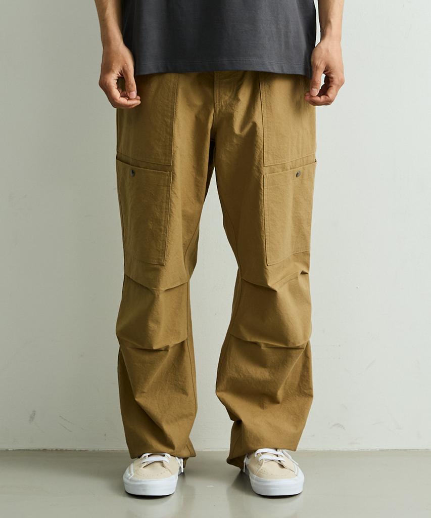 ONNHANS [Elastic Waist] Summer Belted Field Pants_Beige