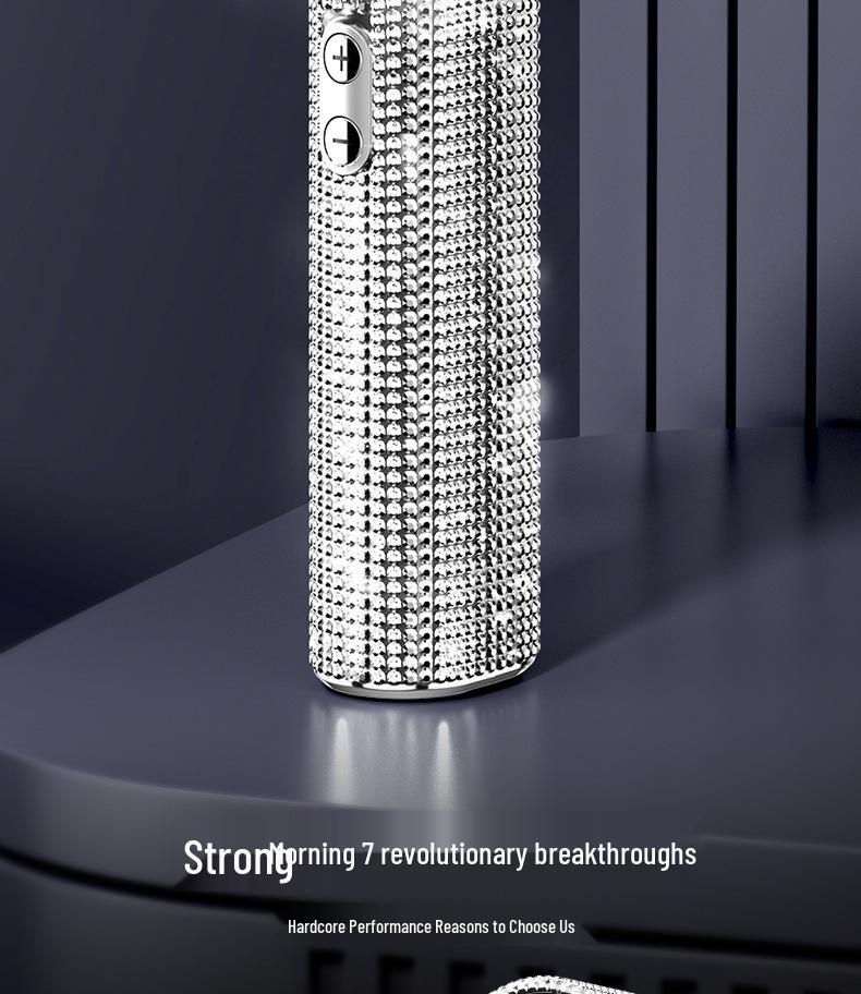 S5 Diamond Handheld Fan: 199-Speed Digital Display, High-Speed, Portable, Shining Design for Outdoor Use