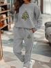 Festive Christmas Tree Women's Sweatshirt and Sweatpants Set