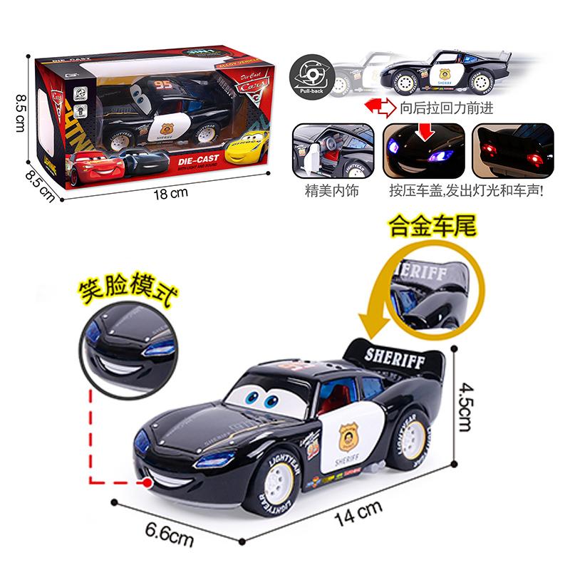 1:32 Молния МакКуин Disney Pixar Тачки Металлическая Литая Машинка Со Светом и Звуком Игрушка С Возвратным Механизмом Задних Колес Подарки Детям На Рождество